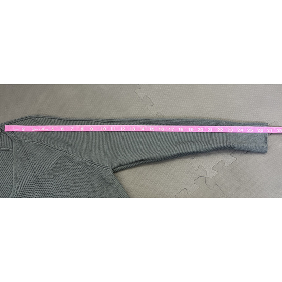 Athleta Hanover V Neck Sweater Gray Merino Wool Blend Women’s Size Small Charity - Picture 7 of 9